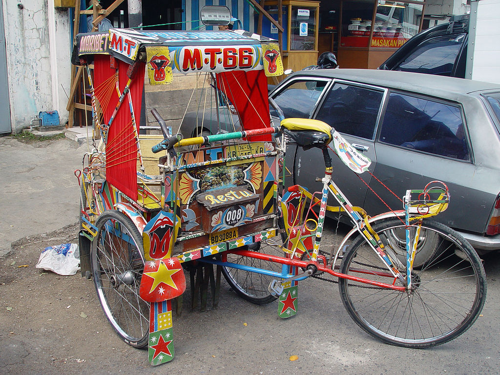 Вело-такси в Бандунге
