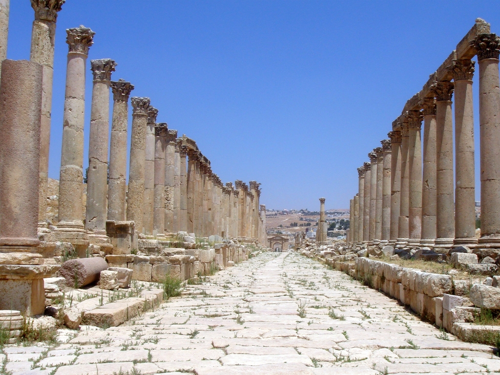 Древний греко-римский город Джераш в Иордании