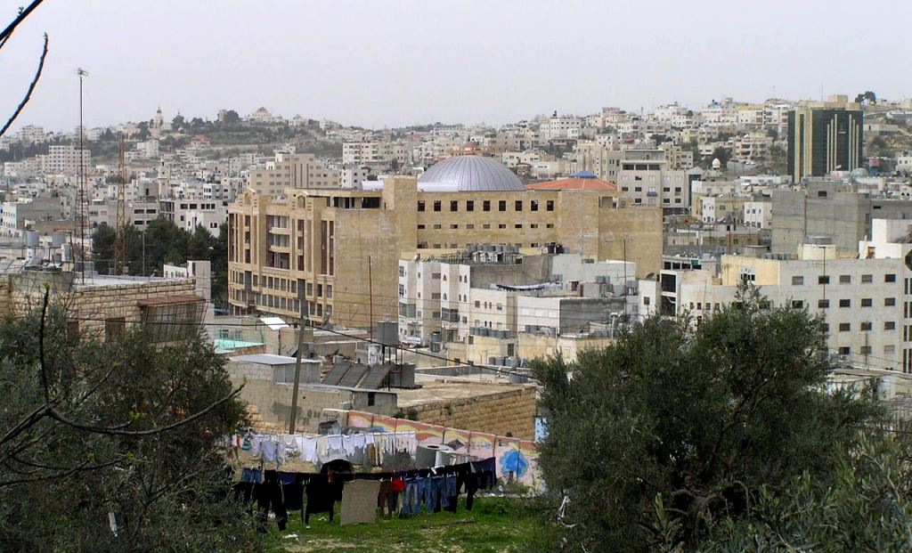 Вид на город Хеврон в Палестине