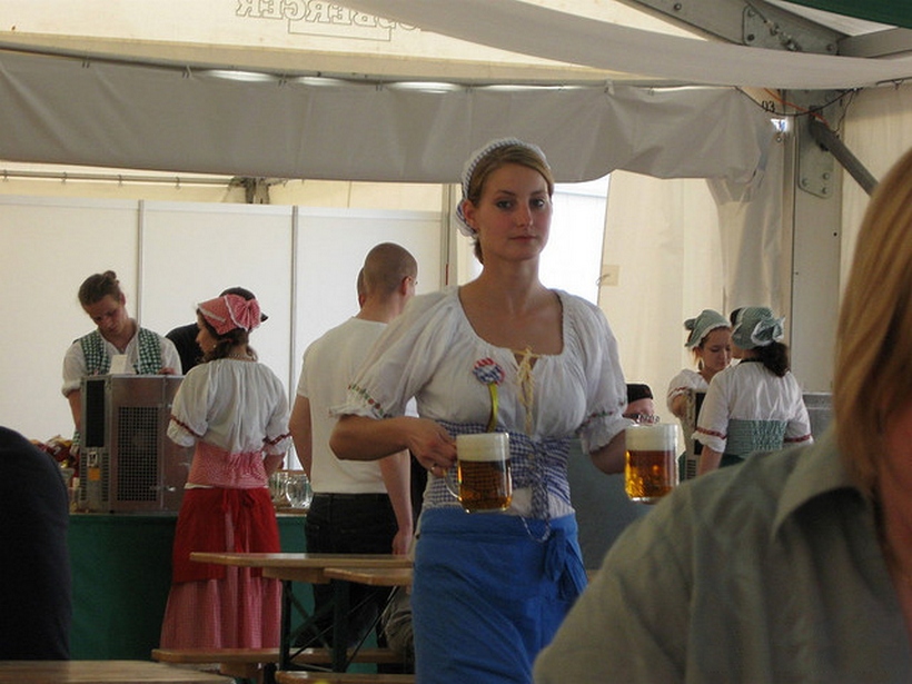 На пивном фестивале в Чехии