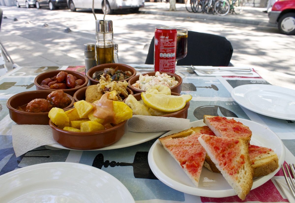 Рa amb tomaquet в кафе Барселоны