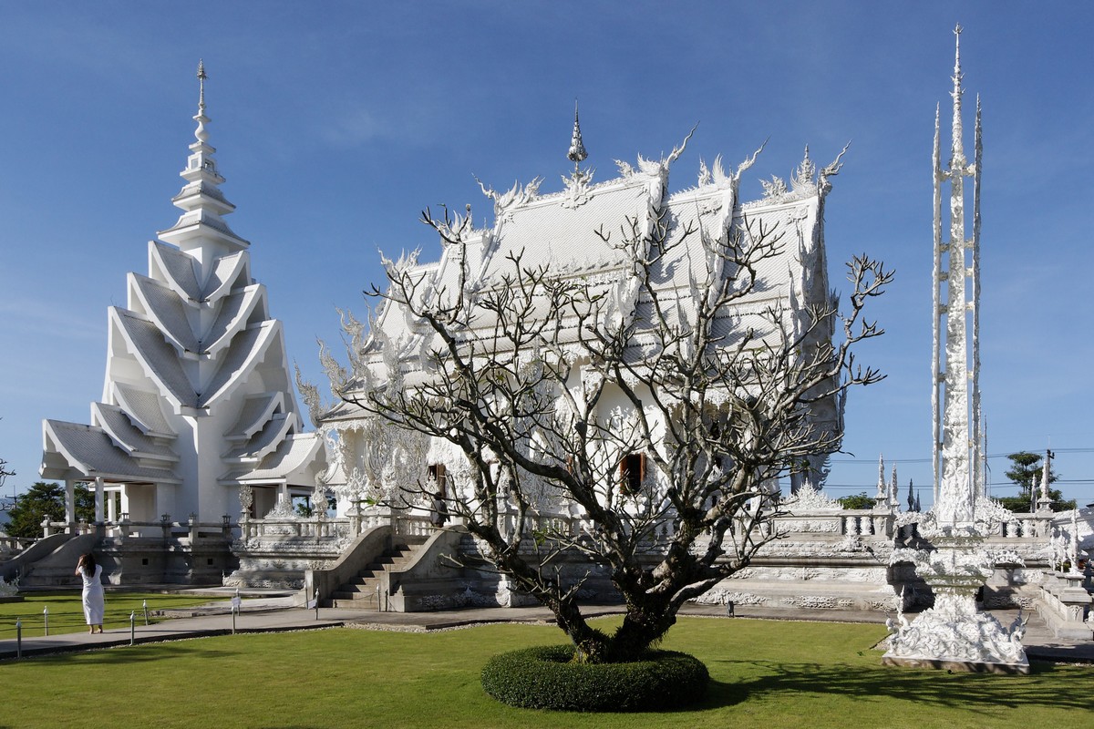 Wat Rong Khun, белый храм Таиланда