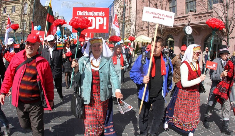 Члены профсоюзов и сторонники Литовской социал-демократической партии.