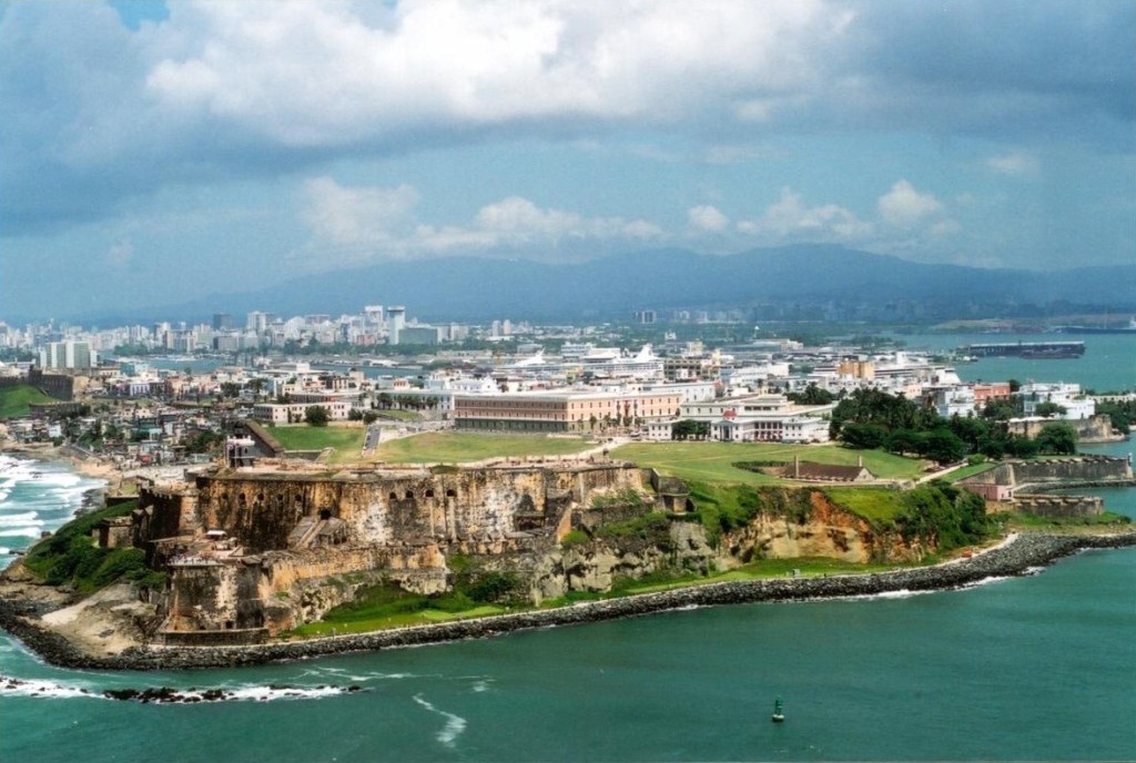 Вид на Старый Сан-Хуан с воздуха