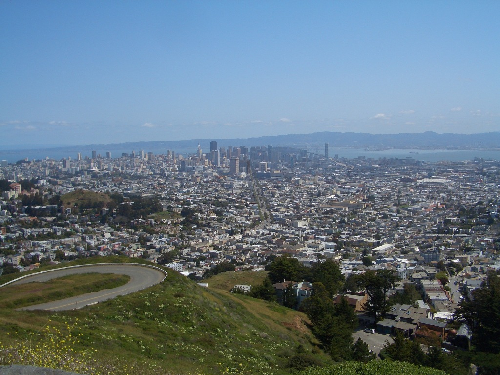 Вид из Твин Пикс на Сан-Франциско